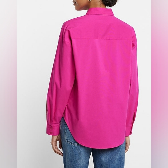 Express Pink Button Down Shirt - Picture 2 of 9